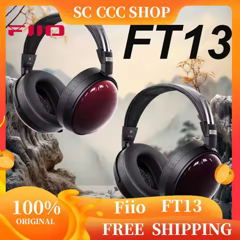 FiiO FT13 HIFI Headphones Purple Heart Wood Wired 60mm Dynamic Closed-Back High Fidelity Portable Ea