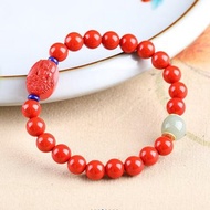 天然原礦硃砂精品紅砂十二生肖守護神手鏈 硃砂含量高達95以上