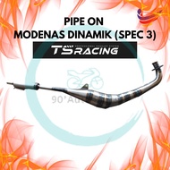 TS RACING EXHAUST PIPE ON SPEC 3 EXHAUST RACING EKZOS RACING EZOS RACING MODENAS DINAMIK 120