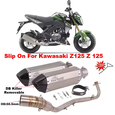 For KAWASAKI Z 125 Z125 Until 2018 Z125 Pro Until 2022 Motorcycle Exhaust Escape System Front Pipe W