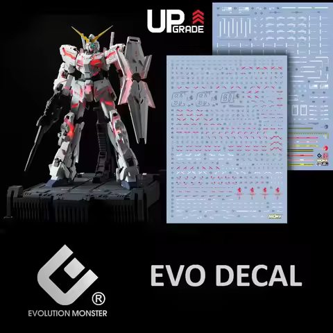 EVO Decal MGEX-1 for MGEX 1/100 Unicorn Spirits Ver.Ka Model Kits Fluorescent Water Stickers for Ass