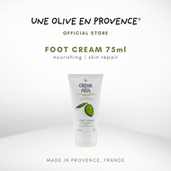 Une Olive en Provence Foot Cream 75ml | Cracked Heel Repair & Moisturiser | Olive Oil + 10 Herbs | E