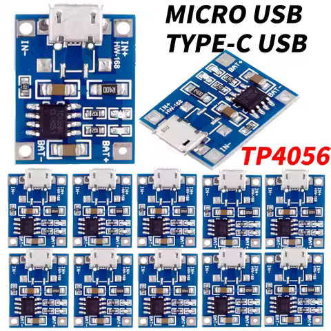 Mini Micro USB Type C USB 5V 1A 18650 TP4056 Type C Lithium Battery Charger Module Charging Board Wi