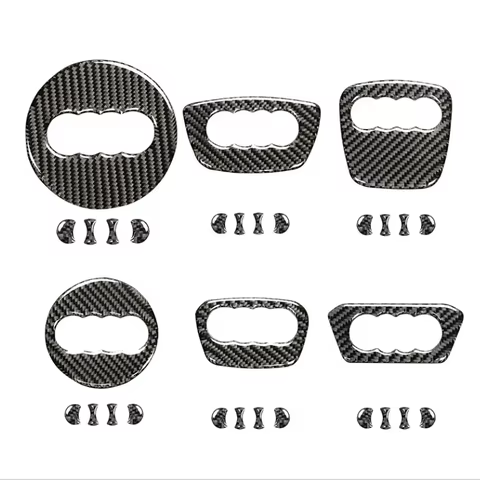 Car Steering Wheel Ring Trim Carbon Fiber Sticker Cover Decoration Auto Accessories For Audi A4 B8 8