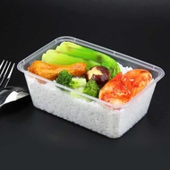 10/20pcs Rectangle Disposable Transparent Food Storage Container Box With Lid Takeaway Tupperware