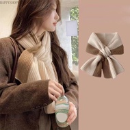 HSV Women s Fashion Knit Scarf Warm Crossed Designed Color Mtaching Neckerchief