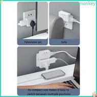 WU Travel Friendly Plug Adapter 2Pin Flat to Three Double Hole Socket Expansion