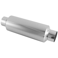 yunhaoSK-Car Exhaust Muffler 2.5 Inch Inlet Stainless Steel Universal Resonator 12 Inch Long Perform