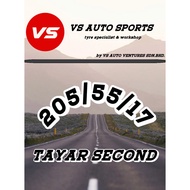 205/55/17 ( Continental )(HARGA 2biji TAYAR) Tayar Terpakai / Second Hand Tyre Good Condition