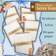 PERSONALIZED NOTEPAD GIVEAWAY SOUVENIR GIFT MALE FEMALE