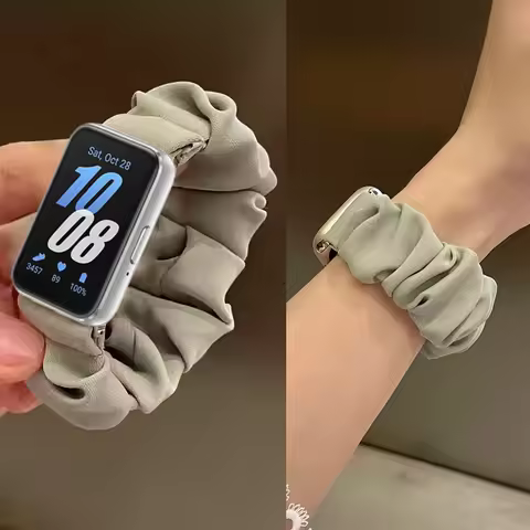 Elastic Scrunchie Strap for Samsung Galaxy Fit 3 Loop Bracelet for Samsung Galaxy Fit3 SM-R390 Bands