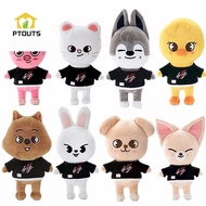 PTOUTS Plushies Toys Kids Gift Fans Gift Cartoon Animal Puppym Wolf Chan Anime Leebit Plush Dolls Stuffed Toys Stray Kids Skzoo Plush Toys