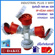 DAKOพาวเวอร์ปลั๊ก3ทางกันน้ำ 2P+E/3P+E/3P+N+E 16A และ 32A IP67 HTN10131HTN10231HTN10141HTN10241HTN101