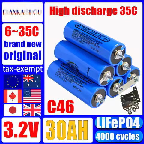 new C46 Grade A 3.2V 30Ah LiFePO4 battery 46138 DIY 12V 24V 48V Automobile high rate discharge motor