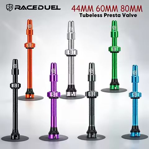RACEDUEL Bike Presta Tubeless Valve 44MM 60MM 80MM Mountain Road Bike Tubeless Valve Air Nozzle CNC 