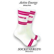 KATUN Sock Energy Active Energy White Pink- Cotton Material, One Size Adult ft