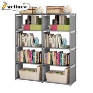 WELLNMY 8 Cube Storage, Space-Saving Freestanding 5-Tier Book Shelf, Book Organize Modern Vertical M