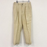 BANANA REPUBLIC linen pants, zip fly, beige, size 36R, used.