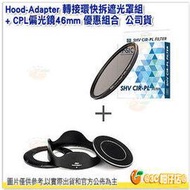 [免運] STC Hood-Adapter 轉接環 快拆 遮光罩組 公司貨 for SONY RX100 系列 + CPL偏光鏡46mm 優惠組合 適 RX100M6