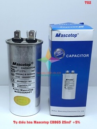 Tụ điều hòa Mascotop kiểu CBB65 450VAC 25uF + 5% - Hàng chính hãng