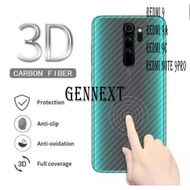 skin carbon redmi 9 9a 9c note 9pro pro skin carbon antigores belakang - redmi 9c