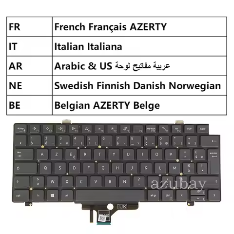 Keyboard For Dell latitude 5420 7420 7520 2021 7420 5421 5430 5431 5440 7430 7530 French Belgian AZE
