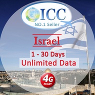 ◆ ICC◆【Israel Sim Card· 5/15/30 Days】❤2.5GB/5GB/15GB  4G LTE/3G + Unlimited data ❤ Plug and Use