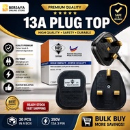 (READY STOCK)(BULK BUY 20 PCS IN BOX)(SIRIM)13AMP 3 PIN PLUG TOP / 13AMP KEPALA PLUG ELEKTRIK SOCKET