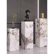 Entrance Table Flower Stand Column Decoration Base Exhibition Hall Living Room Marble Base Floor-sta