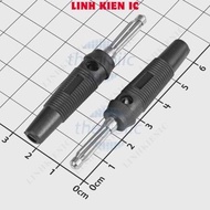 [2 Pieces]- 4mm Male Banana Head 60mm Long Linhkien IC Black Wire Connector