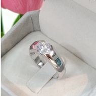 Madduckjewels 925 CZ Silver Ring/Moissanite/Lab Grown Diamond Rhodium Plated Wedding Engagement RG21