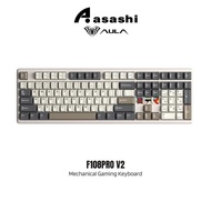 AULA F108PRO V2 Full Size Wireless Gasket Mechanical Gaming Keyboard with Smart Screen RGB 8000Hz 10