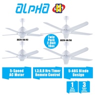 Alpha Ceiling Fan (42Inch/56Inch/TWIN PACK) 5-Speed Remote Control AlphaFan Series Ceiling Fan AX20-5B/42 / AX20-5B/56