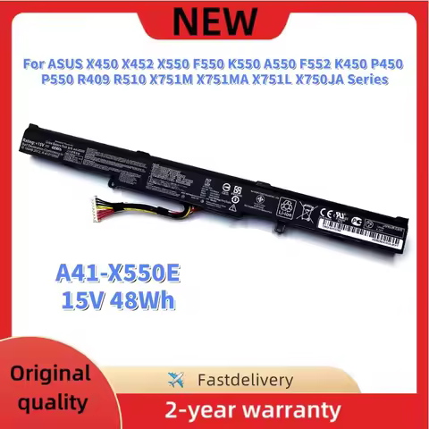 A41-X550E Laptop Battery For Asus X450 X452 F550 K550 A550 F552 K450 P450 P550 R409 R510 X751MA X751