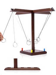Ring Toss Game for Adults - Hook and Ring Game String - 2 to 4 Players, Fast & Easy String Adjustmen