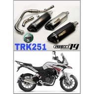 Project79 Exhaust Benelli TRK251 Full System Tabung Muffler TRK 251 Ekzos Motor Accessories LEONCINO 250 QPM06