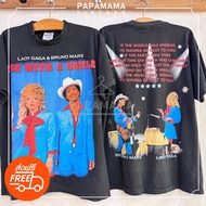 [LADY GAGA & BRUNO MARS] die with a smile Bio Washed the original Bootleg Authentic vintage Shirt pa