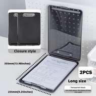 2PCS Long Clipboard with Storage High Capacity Nursing Clipboard with Pen Holder Heavy Duty Plastic 