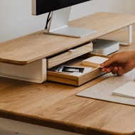 書桌架組 - 帶大木抽屜的顯示器支架