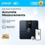 ANKER eufy Smart Digital Bathroom Scale P2 Pro with Wi-Fi Bluetooth, 16 Measurements Including Weigh