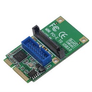 筆記本MINI PCI-E轉USB3.0 19PIN轉接卡MINI迷你PCI-E 3.0擴展卡