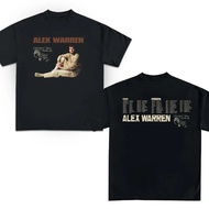 T-shirt uniseks Alex Warren, lengan pendek, pakaian jalanan, kapas, gaya hip-hop.