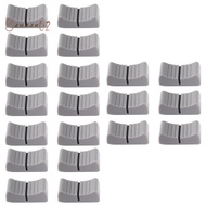 20Pcs 24mmx11mmx10mm Console Mixer Slider Fader Knobs Replacement for Potentiometer Gray Knob Black 