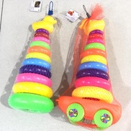 CHILDREN'S TOYS DUCK STACKING DONUTS - YELLOW DUCK CHILDREN'S TOYS STACKING DONUTS - STACKING DUCK D