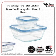 Pyrex Snapware Total Solution Glass Food Storage Set, Clear, 2 Pieces