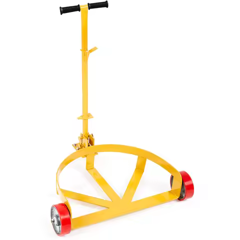 SucceBuy 55Gal 1200Lbs Oil Drum Trolley Heavy Duty Removable Hydraulic Block Auxiliary Handcart with