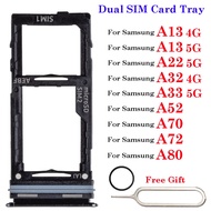 Dual SIM Card Holder Tray SD Micro Nano SIM Card Adapter Socket Chip Slot For Samsung Galaxy A13 A22