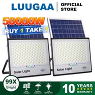 LUUGAA Lampu Solar Light Outdoor  Waterproof 50000W LED Solar Spotlight Intelligent Light IP68