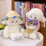 CLEIGHTEEN8H Magnetic Hugging Lamb, Anime Soft Plush Sheep Doll, Cute Small Rose Bouquet Doll Birthd