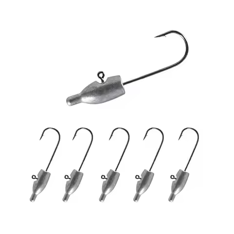 HISTOLUIRE Jig Head Worm Hook 10pcs AJING Fishing Hook Barbed Hook Trout Soft Lure Rockfish Bait Jig
